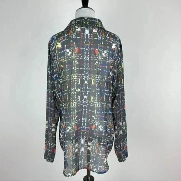 Cabi top size L artsy button down style# 129 artsy - Picture 5 of 11